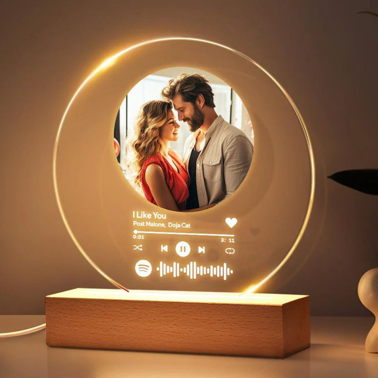 Circular Spotify Plaque w/ Night-Light