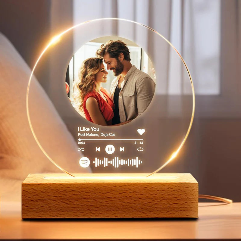 Circular Spotify Plaque w/ Night-Light